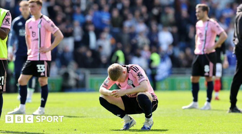 Leicester City relegation fight with soccer players focused on the game