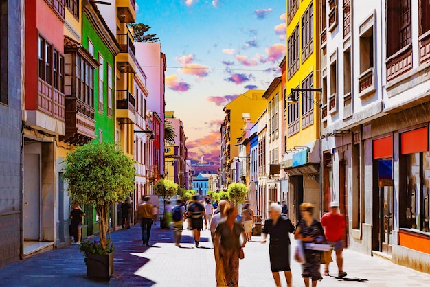 Young travelers in Lisbon enjoying the colorful streets and lively atmosphere.