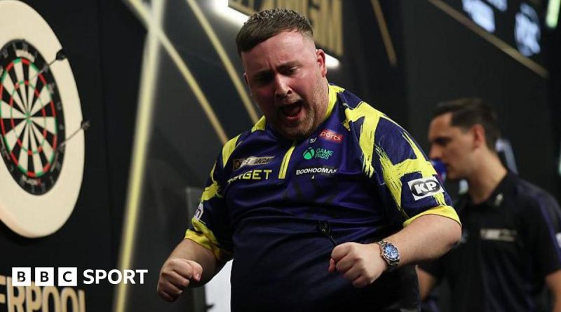 Dart players compete in a thrilling match, focusing on Littler Clayton match.