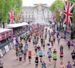 A diverse group of runners participating in the 2026 London Marathon.