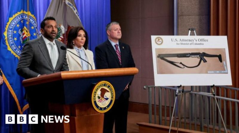 Security personnel at a formal dinner event addressing threats against officials, highlighting concerns of plotting to harm Trump.