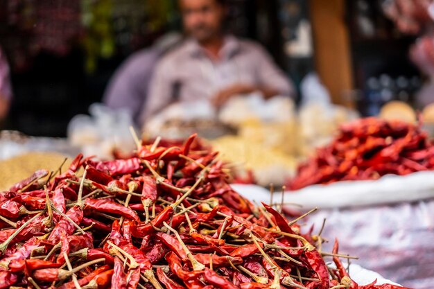 A market scene in New Mexico featuring fresh chiles, celebrating New Mexico chile culture.