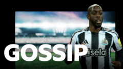 Football executives discussing Yoane Wissa transfer news in a meeting room.