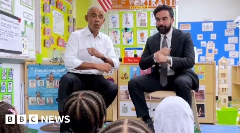 Obama and Mamdani engage with children at a joyful community event