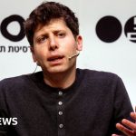 Professionals discussing OpenAI investigation and shooting incident in a modern office.