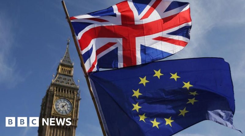 A serious business meeting discussing Brexit tensions and EU relations.