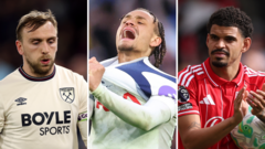 Players in a relegation battle match, showcasing the intensity of the relegation fight.