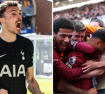 Players compete in a thrilling relegation battle football match.