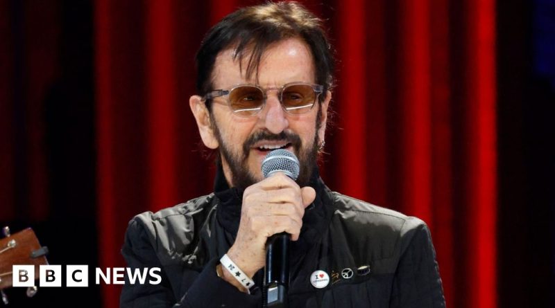 Ringo Starr in a recording studio reflecting on his new album.