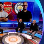 Sports analysts discussing the Premier League title race in a studio.