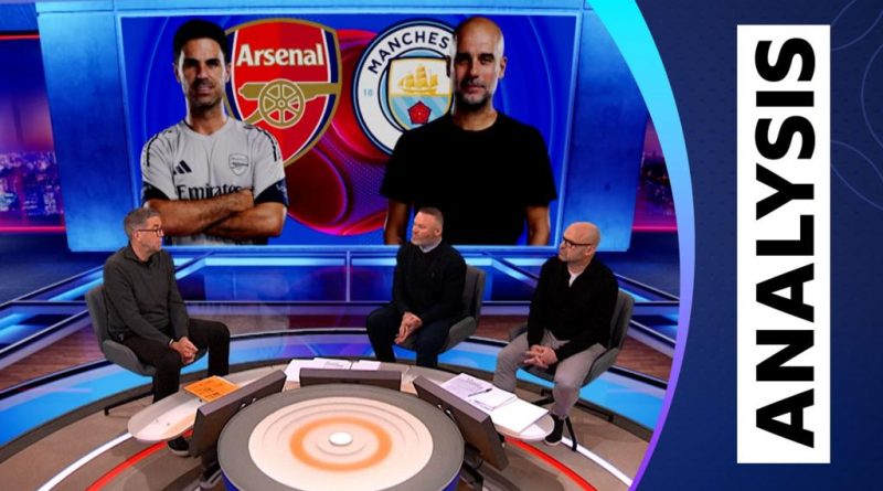 Sports analysts discussing the Premier League title race in a studio.