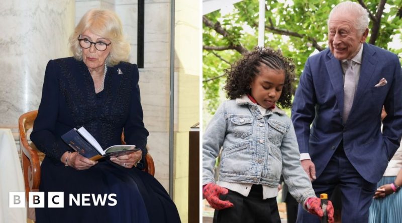 King Charles and Queen Camilla engaging with New York community members during their visit.