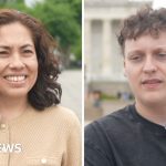 Diverse group enjoying gelato in a park during the King Charles US visit.