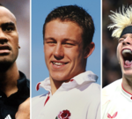 Rugby players in a meeting discussing strategies to enhance rugby star appeal.