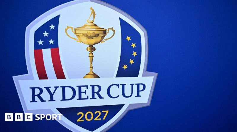 Professionals discussing 2027 Ryder Cup ticket prices and planning.