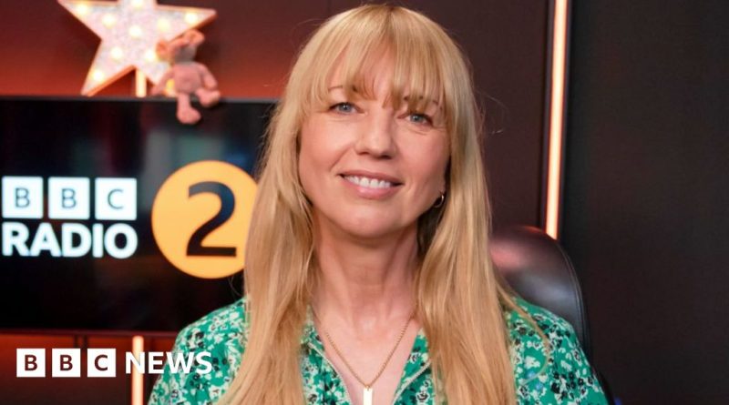 A diverse team in a radio studio planning the Sara Cox Radio 2 breakfast show.