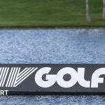 Golfers in professional attire discussing future of LIV Golf funding.