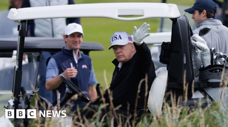 Politicians discussing the impact of Trump golf courses in Scotland.