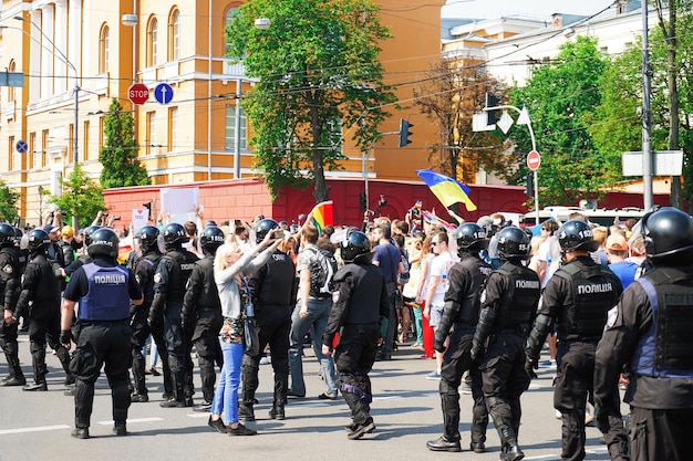 Scene of the Istanbul consulate shooting showing police and emergency responders.
