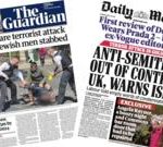 People discussing community safety in London after the stabbing incident.