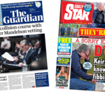 Professionals discussing Starmer ambassador vetting in a modern office setting.