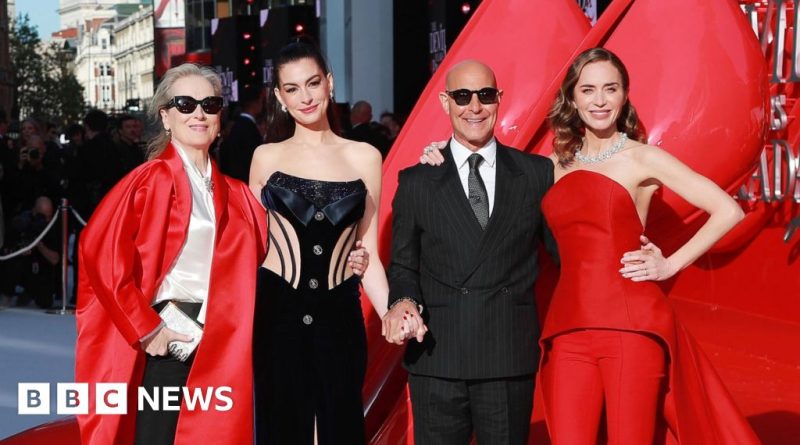 Celebrities on the red carpet during the Devil Wears Prada 2 premiere.