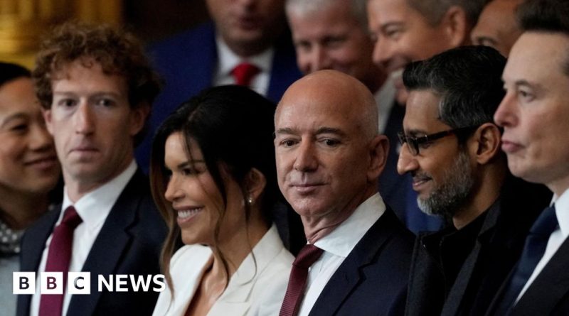 Tech earnings and AI spending discussed by professionals in a modern office setting.