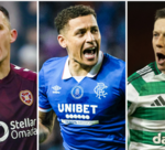 Scottish Premiership race featuring players in a competitive match.