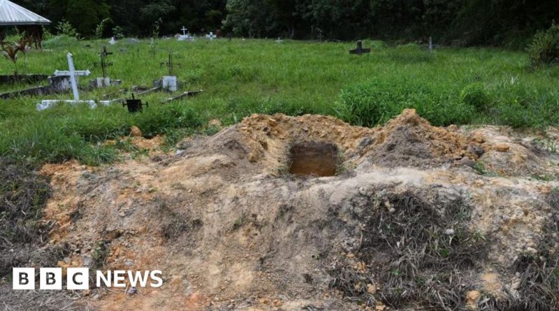 Authorities examining a graveyard scene related to infants remains in Trinidad.