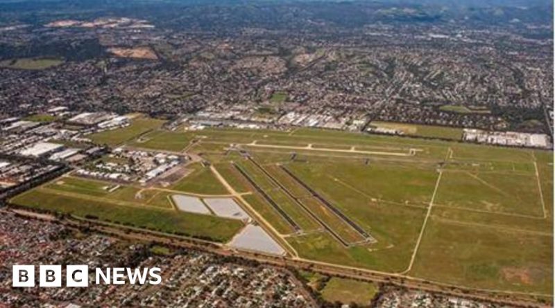 Emergency responders at the scene of a plane crash in Australia.