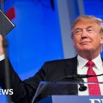 A diverse group engaged in a Trump Bible reading marathon, fostering community and faith.