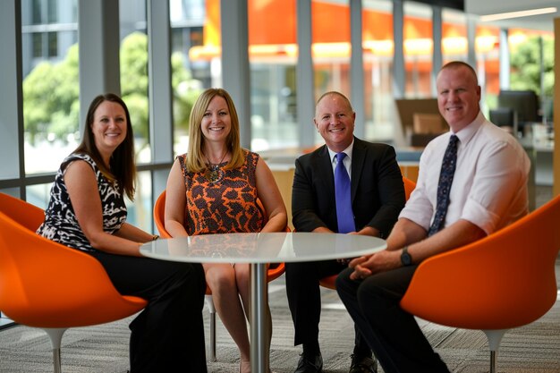 A business meeting discussing carbon taxes in the UK.