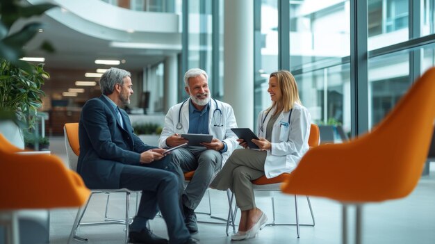 A diverse group discussing a mysterious skin condition in a professional setting.