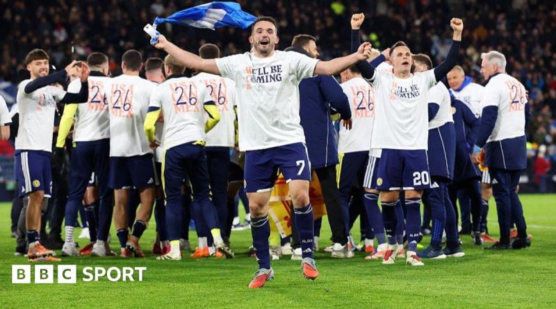 A meeting about UK nations World Cup qualifications with a soccer context.
