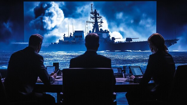 Discussion on Russian submarine activity and maritime security in a professional setting.