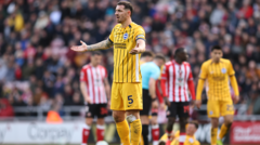 Soccer players representing Premier League yellow card suspensions during a match.