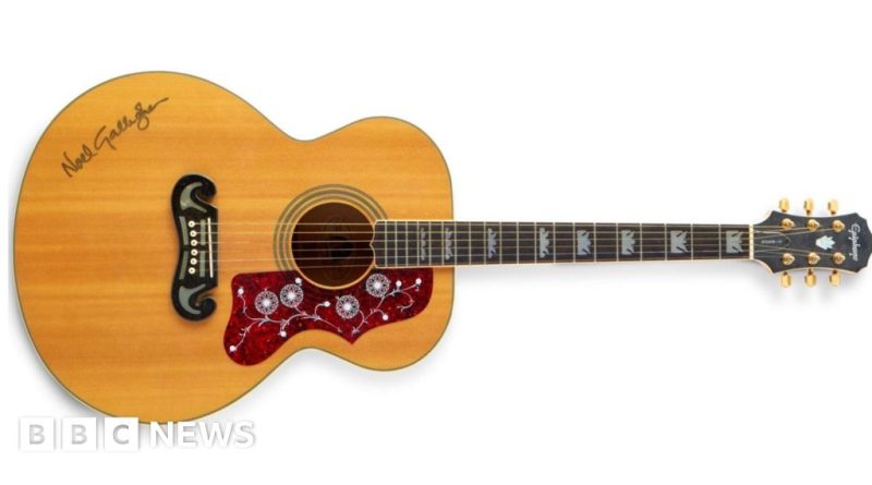 Oasis signed guitar auction showcasing the importance of music memorabilia.