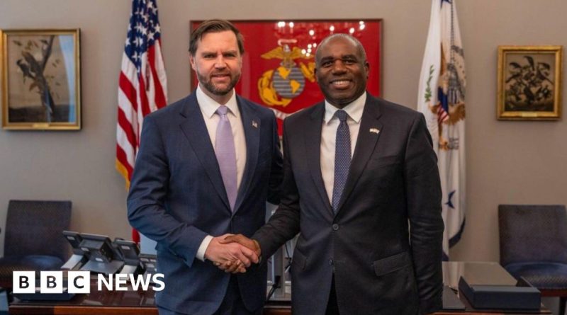 Politicians showcasing the Lammy and Vance friendship in a formal setting.