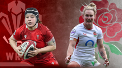 Wales England Six Nations players discussing strategy before a match.