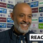 West Ham players celebrating Callum Wilson last-minute goal in a match.