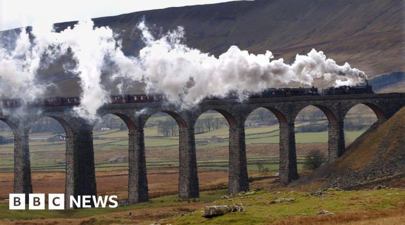 A scenic railway line with diverse people enjoying the view, illustrating the importance of the scenic railway line.