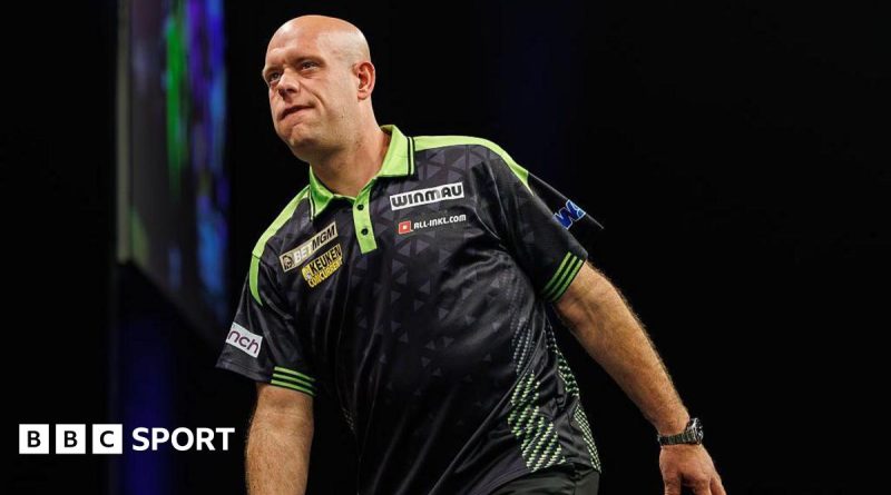 Michael van Gerwen attack incident in a crowded bar setting.