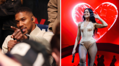 A boxing ring with bright lights, showcasing the excitement of the upcoming Joshua vs. Fury match.