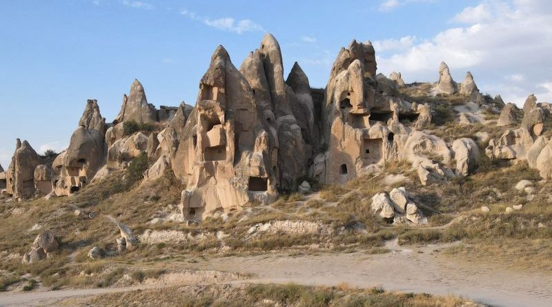 Cappadocia hiking destination showcasing colorful landscapes and unique rock formations.