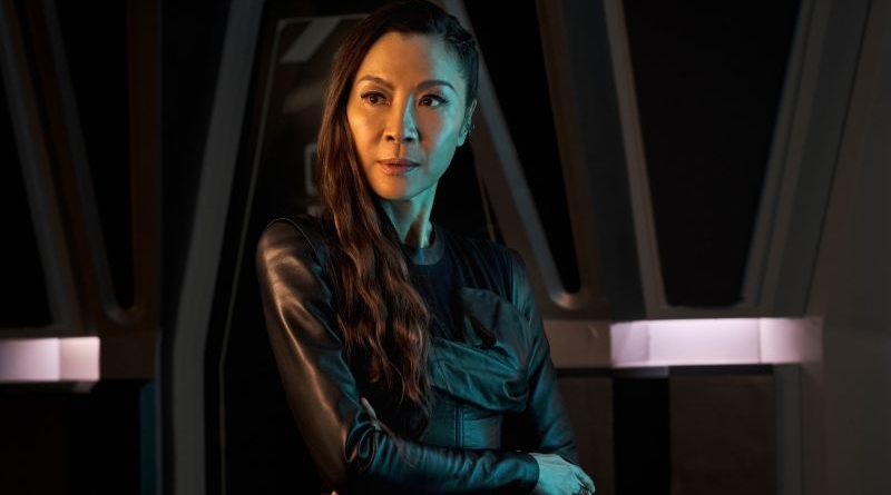 Actors discussing the new Star Trek movie featuring Michelle Yeoh.